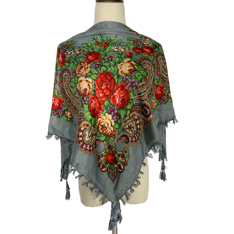 Bandana Cotton - 90*90 cm femmes russe Floral carré