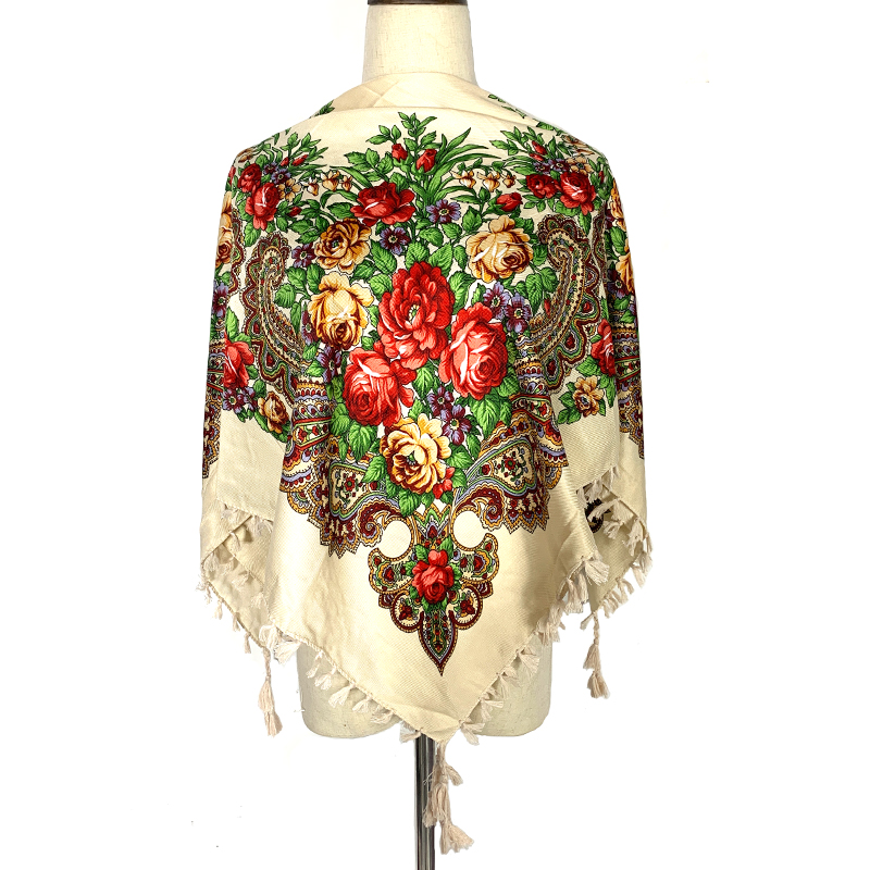 90*90 cm femmes russe Floral c - Bandana Cotton avis et prix