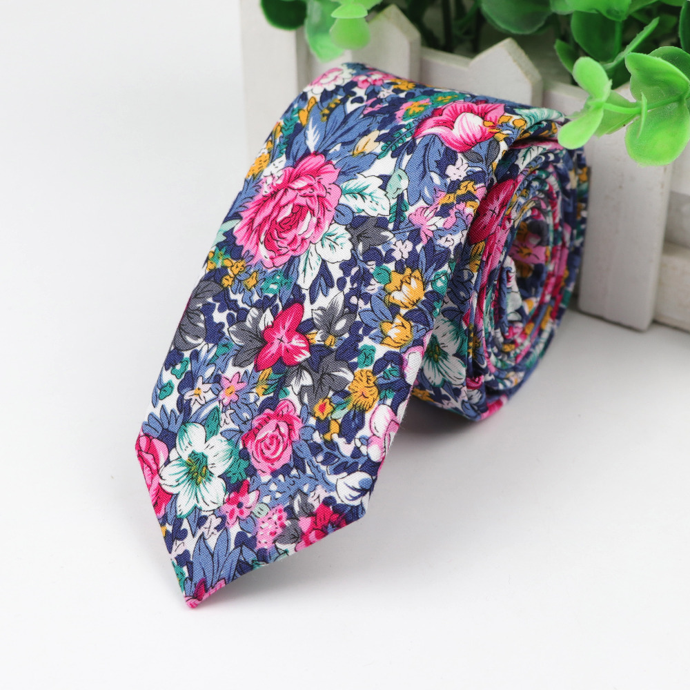 Cravate à fleurs en coton pour - Skinny Tie Men avis et prix