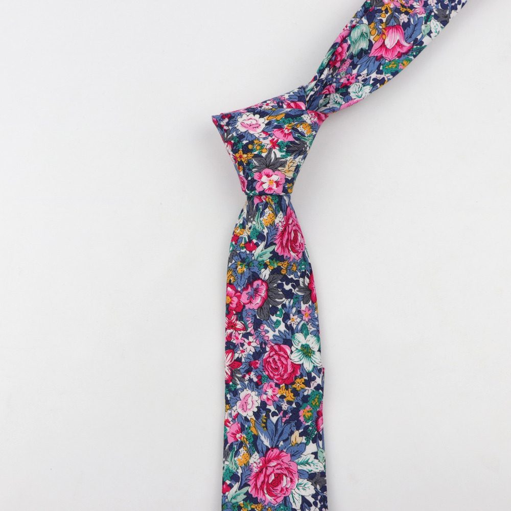 Cravate à fleurs en coton pour - Skinny Tie Men avis et prix